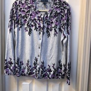 Karen Scott Gray and Purple Top